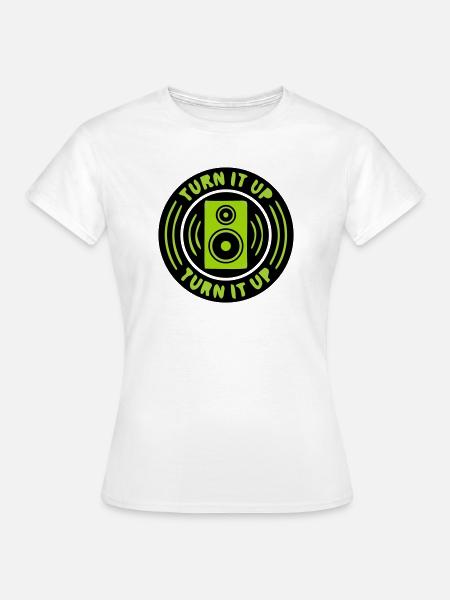 Lautsprecher Musik Abzeichen - Frauen T-Shirt - Weiß
