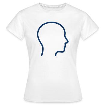 Menschliches Kopfprofil-Icon für Identität und Geistdesi - Frauen T-Shirt - Weiß - Vorne - AI Model Female 172 dark (172cm)