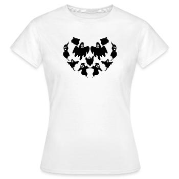 Halloween Heart Ghost Halloween Ghost - Frauen T-Shirt - Weiß - Vorne - AI Model Female 172 dark (172cm)