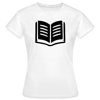 Livres Lecture Livres - T-shirt Femme - blanc - Devant - AI Model Female 172 dark (172cm)