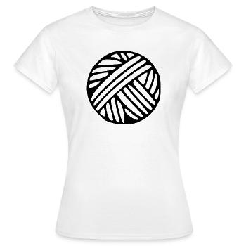 Yarn Ball Wool Gift - Women's T-Shirt - white - Front - AI Model Female 172 dark (172cm)