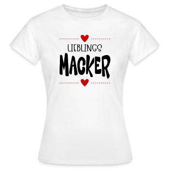 Macker Liebling - Frauen T-Shirt - Weiß - Vorne - AI Model Female 172 dark (172cm)