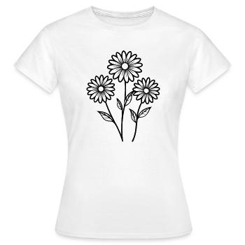 Gänseblümchen - Frauen T-Shirt - Weiß - Vorne - AI Model Female 172 dark (172cm)
