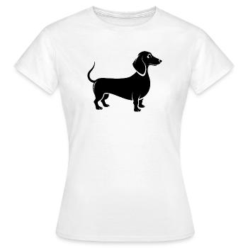 Dackel - Frauen T-Shirt - Weiß - Vorne - AI Model Female 172 dark (172cm)