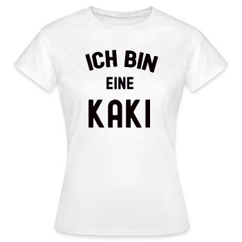 ICH BIN EINE KAKI Karneval Kostüm Kakipflaume Kaki - Frauen T-Shirt - Weiß - Vorne - AI Model Female 172 dark (172cm)