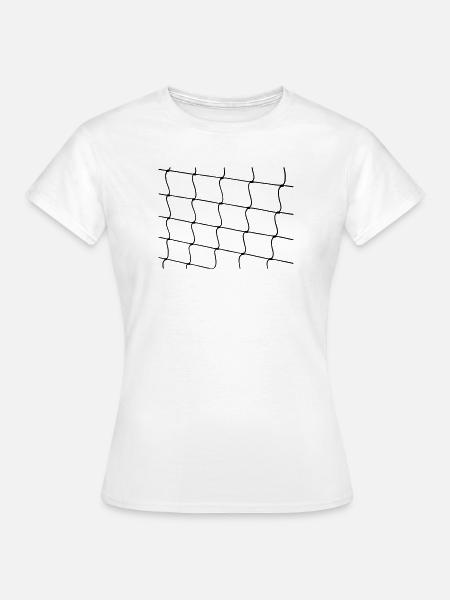 Netz aus Strick mit Knoten - Frauen T-Shirt - Weiß