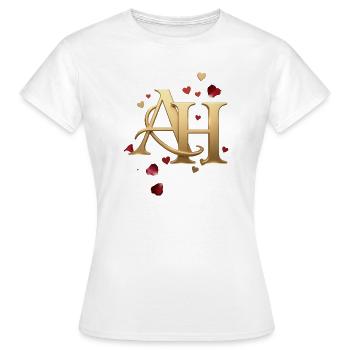 Fontaine dorée en forme de cœur AH - T-shirt Femme - blanc - Devant - AI Model Female 172 dark (172cm)