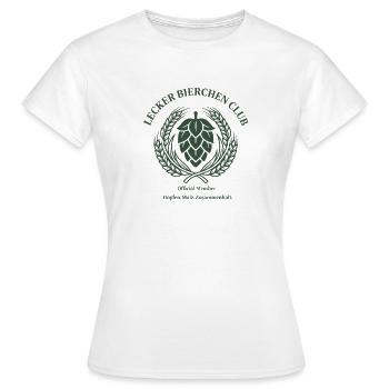 Lecker Bierchen Club Official Member - Frauen T-Shirt - Weiß - Vorne - AI Model Female 172 dark (172cm)