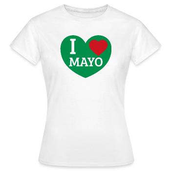 I Love Mayo - Women's T-Shirt - white - Front - AI Model Female 172 dark (172cm)