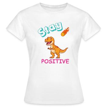 Stary Positive Dino Meteor - Women's T-Shirt - white - Front - AI Model Female 172 dark (172cm)