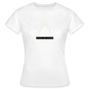 Coven Augendreieck-Glanz - Frauen T-Shirt - Weiß - Vorne - AI Model Female 172 dark (172cm)
