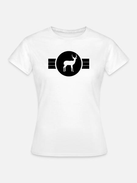 Antilope Silhouette - Frauen T-Shirt - Weiß