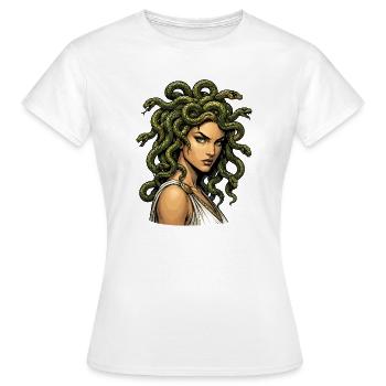 Medusa Snake Hair Icon - Women's T-Shirt - white - Front - AI Model Female 172 dark (172cm)