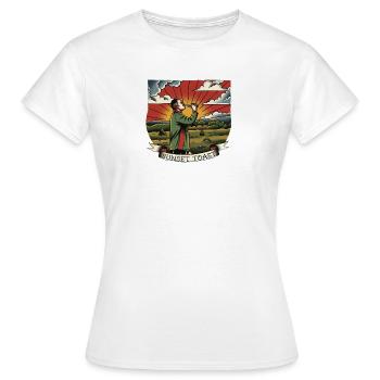 Sonnenuntergangs-Toast - Frauen T-Shirt - Weiß - Vorne - AI Model Female 172 dark (172cm)