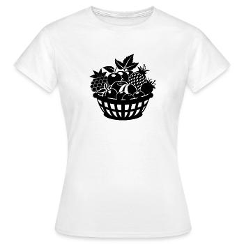 Panier de fruits - T-shirt Femme - blanc - Devant - AI Model Female 172 dark (172cm)
