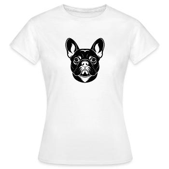 Bouledogue français - T-shirt Femme - blanc - Devant - AI Model Female 172 dark (172cm)