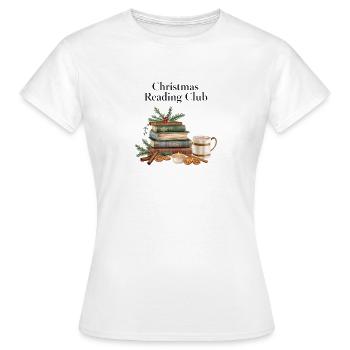 Christmas Reading Club Books Christmas - Women's T-Shirt - white - Front - AI Model Female 172 dark (172cm)