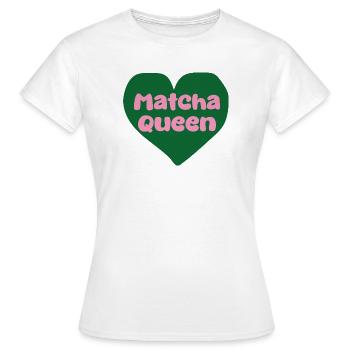 Matcha Queen Heart Design - Women's T-Shirt - white - Front - AI Model Female 172 dark (172cm)