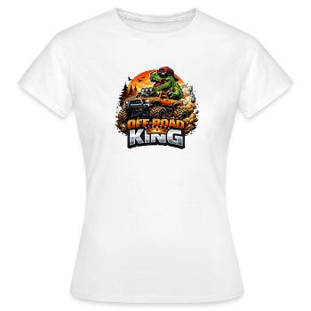 Roi tout-terrain Dino - T-shirt Femme - blanc - Devant - AI Model Female 172 dark (172cm)