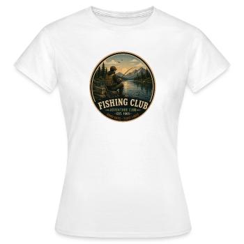 Angelclub Vintage Abenteuergrafik - Frauen T-Shirt - Weiß - Vorne - AI Model Female 172 dark (172cm)