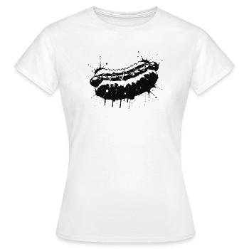 Hot Dog Ink Splash & Splash Black - Frauen T-Shirt - Weiß - Vorne - AI Model Female 172 dark (172cm)