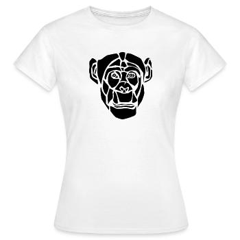 monckey_black - T-shirt Femme - blanc - Devant - AI Model Female 172 dark (172cm)