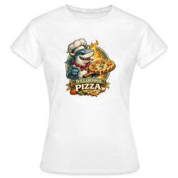 Pizza Shark Cooking Hero - Women's T-Shirt - white - Front - AI Model Female 172 dark (172cm)
