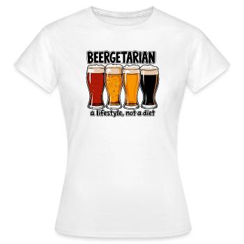Beergetarian - Funny Beer T-Shirt - Women's T-Shirt - white - Front - AI Model Female 172 dark (172cm)