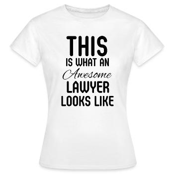 Don d’avocat d’avocat d’affaires pour étudiants en droit - T-shirt Femme - blanc - Devant - AI Model Female 172 dark (172cm)