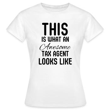 Finanzberater-Geschenk des Steuerberaters für Buchhaltung - Frauen T-Shirt - Weiß - Vorne - AI Model Female 172 dark (172cm)