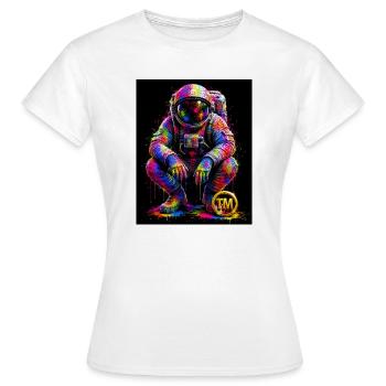 Bunte Weltraumkunst - Frauen T-Shirt - Weiß - Vorne - AI Model Female 172 dark (172cm)