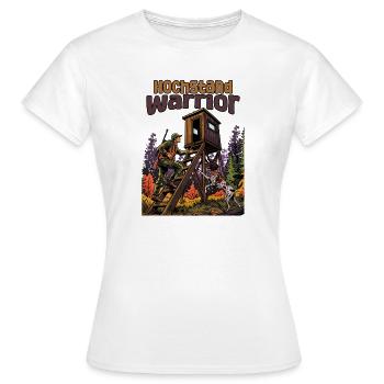 Jäger bei der Arbeit im Wald - Frauen T-Shirt - Weiß - Vorne - AI Model Female 172 dark (172cm)