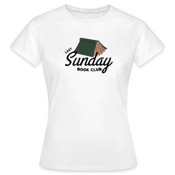Lazy Sunday Book Club Esthétique Vintage - T-shirt Femme - blanc - Devant - AI Model Female 172 dark (172cm)