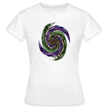 Farbenwirbel Neon Vortex - Frauen T-Shirt - Weiß - Vorne - AI Model Female 172 dark (172cm)