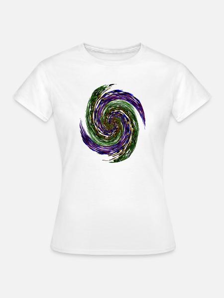 Farbenwirbel Neon Vortex - Frauen T-Shirt - Weiß