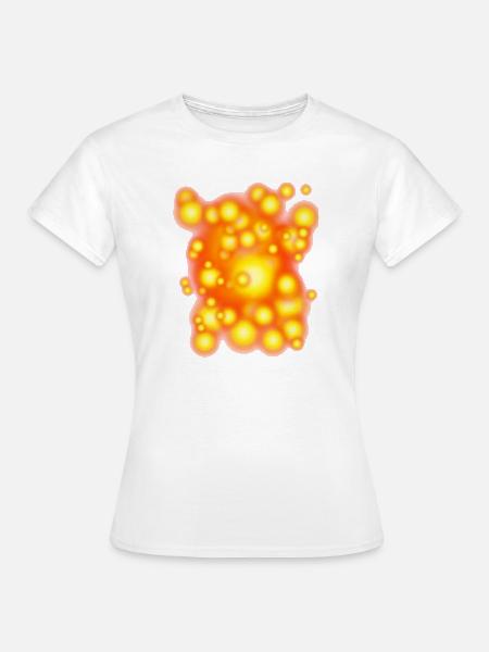 Leuchtende Orbs Muster - Frauen T-Shirt - Weiß