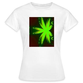 Neonfraktal Sternstrahl - Frauen T-Shirt - Weiß - Vorne - AI Model Female 172 dark (172cm)