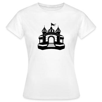 Aufblasbare Hüpfburg - Frauen T-Shirt - Weiß - Vorne - AI Model Female 172 dark (172cm)
