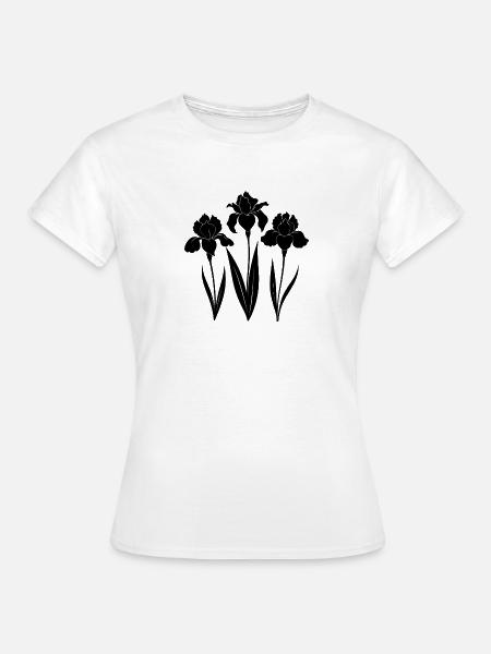 Irisblume - Frauen T-Shirt - Weiß