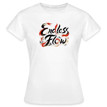 Endless Flow | Japanische Zen Kunst - Frauen T-Shirt - Weiß - Vorne - AI Model Female 172 dark (172cm)