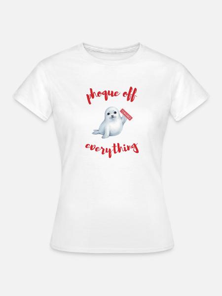 Alles abschließen – Fingerzeichen - Frauen T-Shirt - Weiß