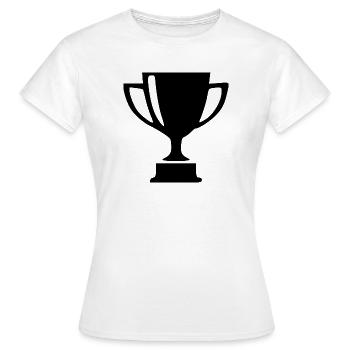 Pokal Sport Wettbewerb Geschenk - Frauen T-Shirt - Weiß - Vorne - AI Model Female 172 dark (172cm)