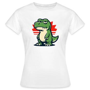 Chill Dinosaur Mood Grumpy - Women's T-Shirt - white - Front - AI Model Female 172 dark (172cm)