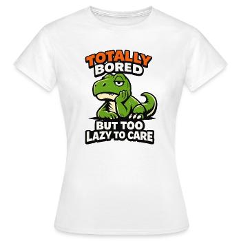 Dinosaure sérieusement ennuyé - T-shirt Femme - blanc - Devant - AI Model Female 172 dark (172cm)