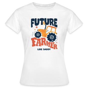 Future Farmer Like Daddy Baby Tractor - Women's T-Shirt - white - Front - AI Model Female 172 dark (172cm)