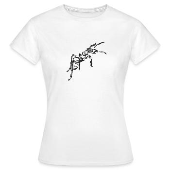 Black Ant – Insektenillustration - Frauen T-Shirt - Weiß - Vorne - AI Model Female 172 dark (172cm)