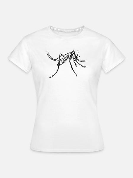Schwarze Mücke – Intecte Illustration - Frauen T-Shirt - Weiß