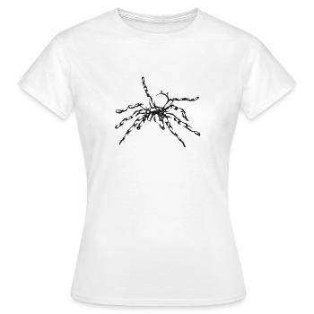 Araignée noire – Illustration insecte - T-shirt Femme - blanc - Devant - AI Model Female 172 dark (172cm)