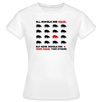 Alle Tiere sind gleich 2 - Frauen T-Shirt - Weiß - Vorne - AI Model Female 172 dark (172cm)