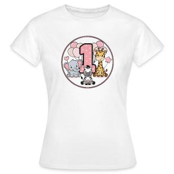 Cercle des Amis Animaux pour le Premier Anniversaire - T-shirt Femme - blanc - Devant - AI Model Female 172 dark (172cm)